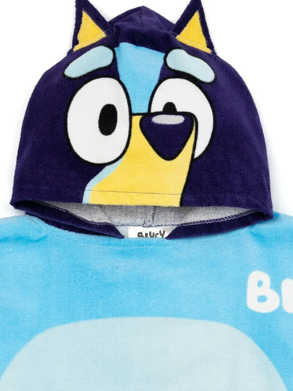 Vanilla Underground Blue Kids Bluey 100% Cotton Towel Poncho Best