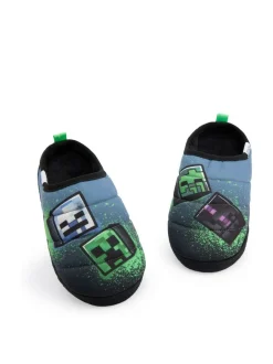 Vanilla Underground Minecraft Boys Slippers Blue Sale