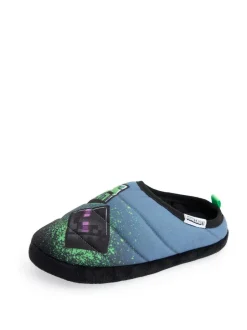 Vanilla Underground Minecraft Boys Slippers Blue Sale