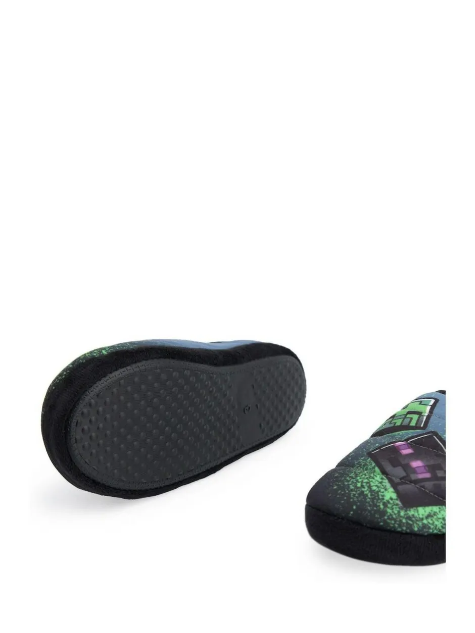 Vanilla Underground Minecraft Boys Slippers Blue Sale