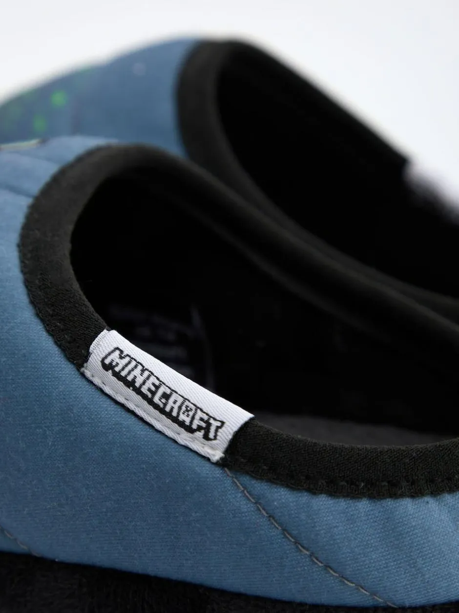 Vanilla Underground Minecraft Boys Slippers Blue Sale
