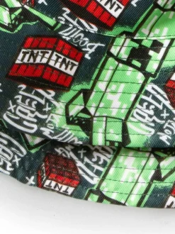 Vanilla Underground Green Kids Minecraft Multicoloured Bucket Hat Clearance