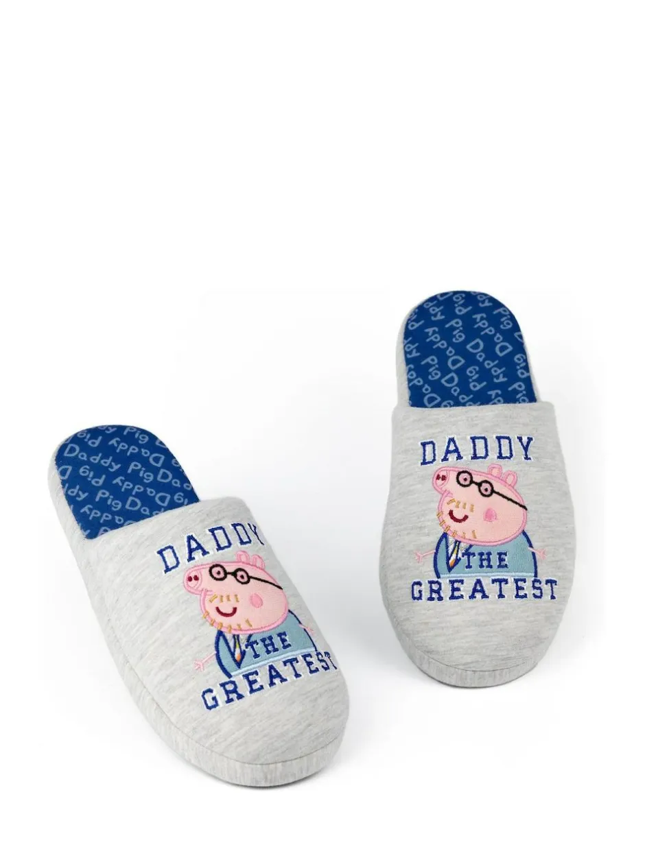 Vanilla Underground Grey Daddy Pig Mr Men Mr Lazy Slippers