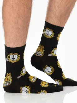 Vanilla Underground Orange Mens Garfield Socks 3 Pack Outlet