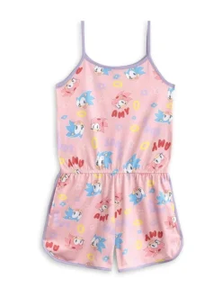 Vanilla Underground Pink Girls Sonic The Hedgehog Sleeveless Playsuit New