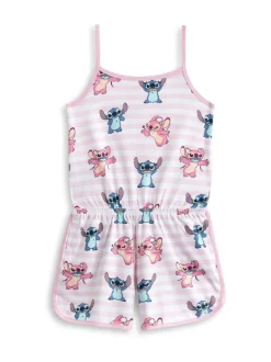 Vanilla Underground Girls Disney Stitch Sleeveless Playsuit Pink