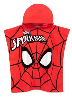 Vanilla Underground Red 100% Cotton Spider-Man Character Towel Poncho Clearance