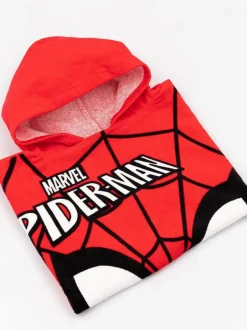 Vanilla Underground Red 100% Cotton Spider-Man Character Towel Poncho Clearance