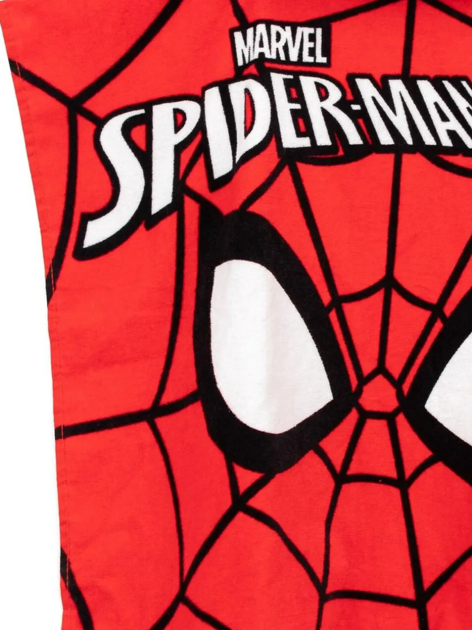 Vanilla Underground Red 100% Cotton Spider-Man Character Towel Poncho Clearance