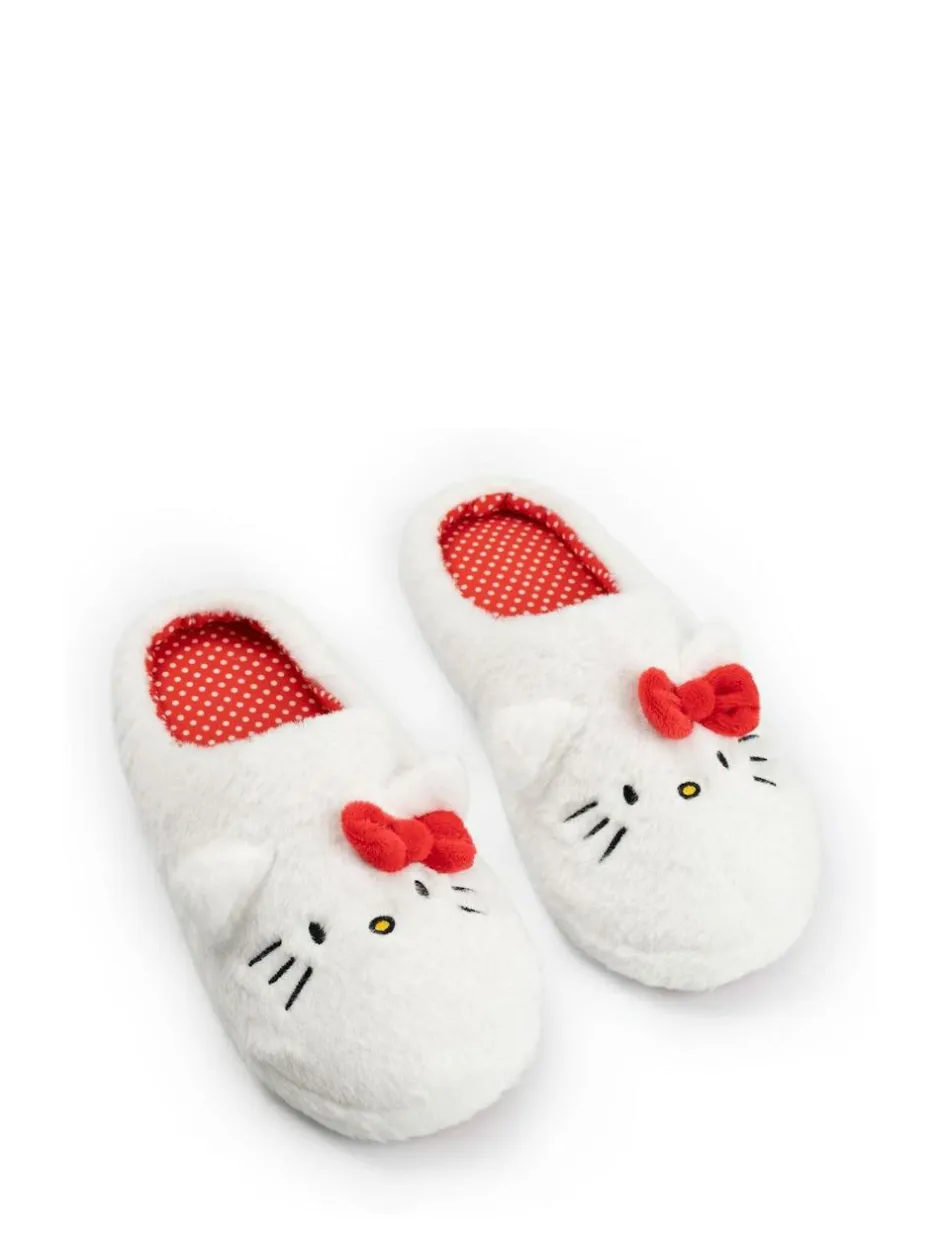 Vanilla Underground White Hello Kitty Character Face Slippers Sale
