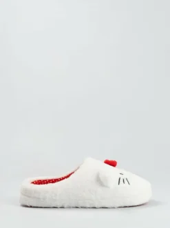 Vanilla Underground White Hello Kitty Character Face Slippers Sale