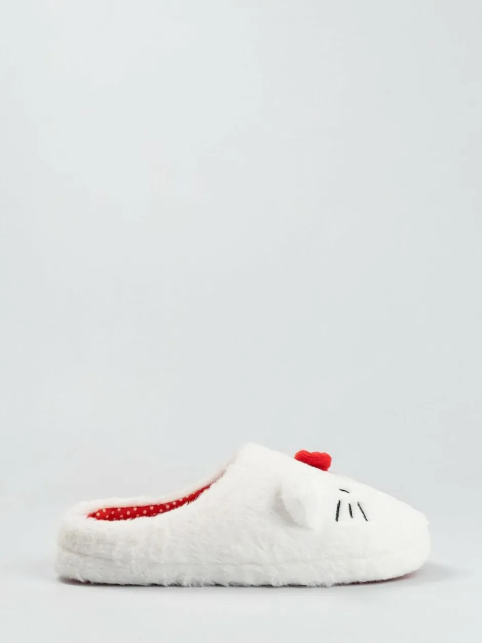Vanilla Underground White Hello Kitty Character Face Slippers Sale