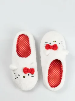 Vanilla Underground White Hello Kitty Character Face Slippers Sale