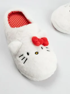 Vanilla Underground White Hello Kitty Character Face Slippers Sale
