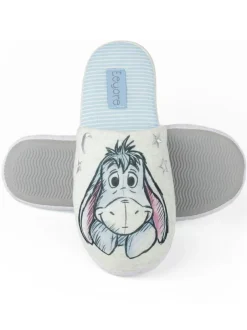 Vanilla Underground White Eeyore Womens Winter Mule Slippers New