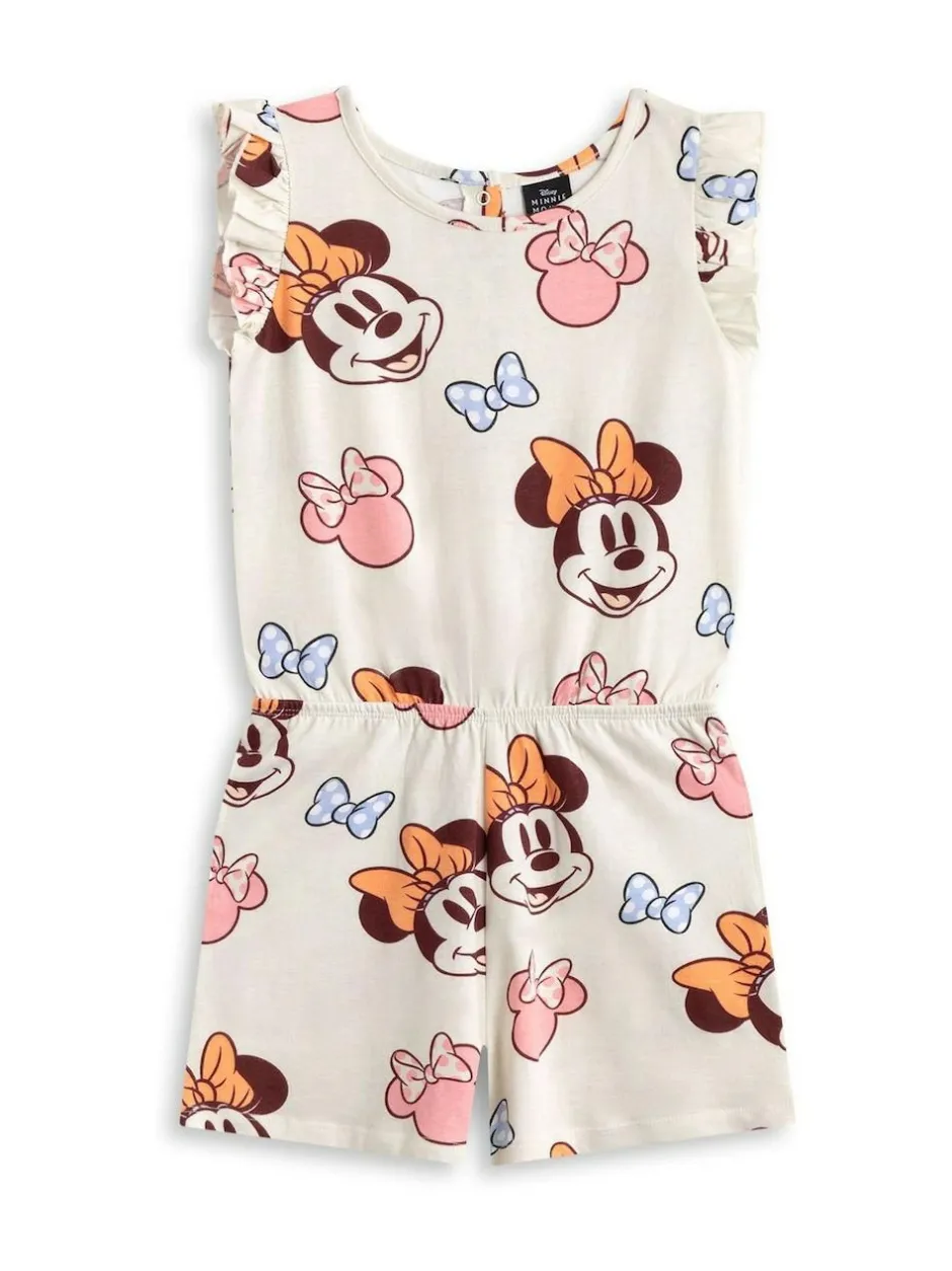 Vanilla Underground White Disney Minnie Mouse Multicoloured Sleeveless Playsuit Best