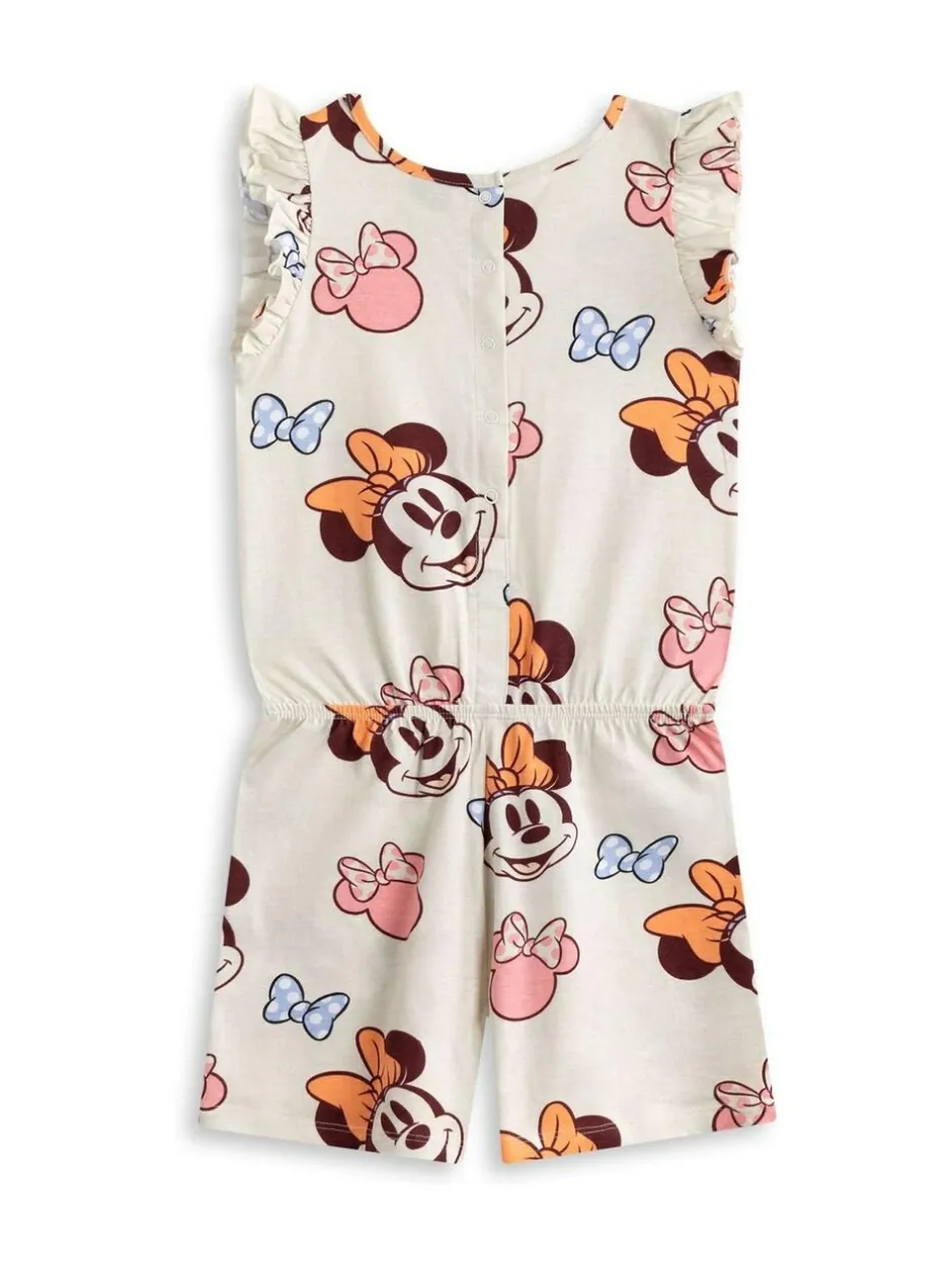 Vanilla Underground White Disney Minnie Mouse Multicoloured Sleeveless Playsuit Best