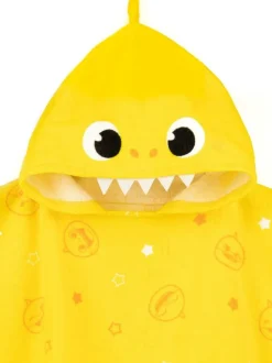 Vanilla Underground Yellow Character Baby Shark 100% Cotton Towel Poncho New
