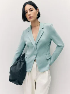 VERO MODA Light Teal Fitted Blazer Online