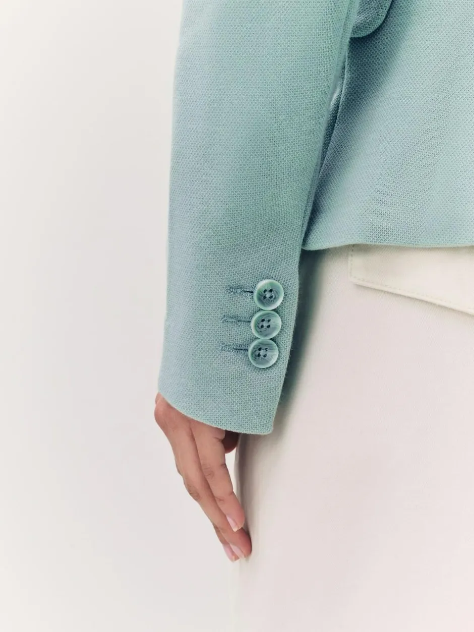 VERO MODA Light Teal Fitted Blazer Online