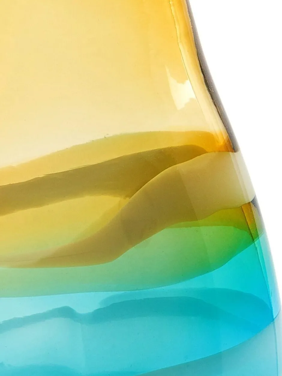 Voyage Maison Aqua Thorin Hand-Blown Glass Vase New