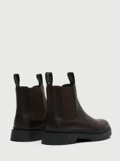 Walk London Brown Leather Callum Seam Chelsea Boots Online