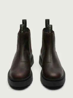 Walk London Brown Leather Callum Seam Chelsea Boots Online
