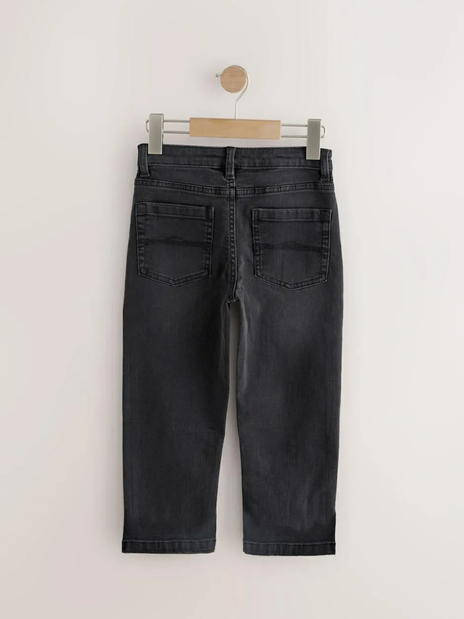 Next Washed Black Loose Fit Stretch Jeans (3-17yrs) Clearance