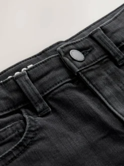 Next Washed Black Loose Fit Stretch Jeans (3-17yrs) Clearance