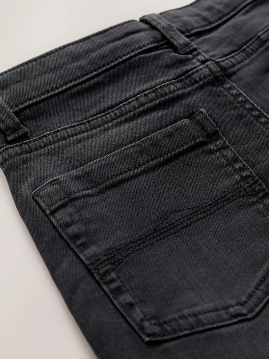 Next Washed Black Loose Fit Stretch Jeans (3-17yrs) Clearance