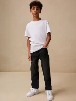 Next Washed Black Regular Fit Stretch Jeans (3-17yrs) Online