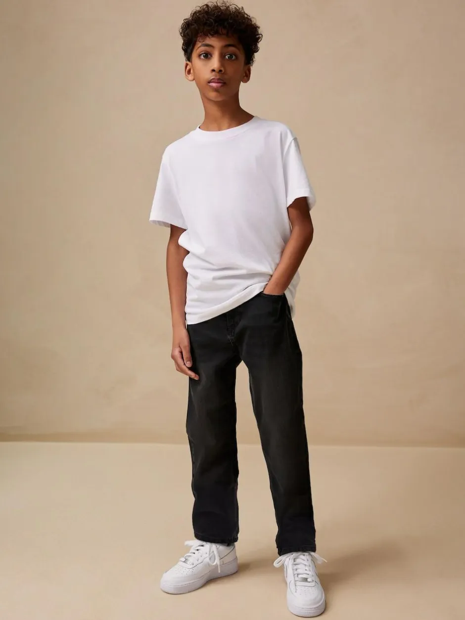Next Washed Black Regular Fit Stretch Jeans (3-17yrs) Online