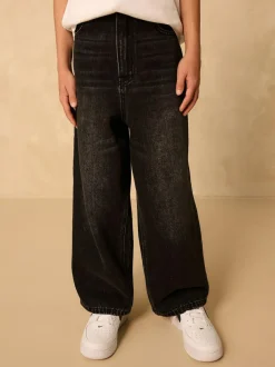 Next Washed Black Super-wide Fit Authentic Jeans (3-16yrs) New