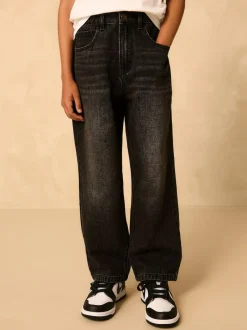 Next Washed Black Wide Fit Authentic Jeans (3-16yrs) Clearance