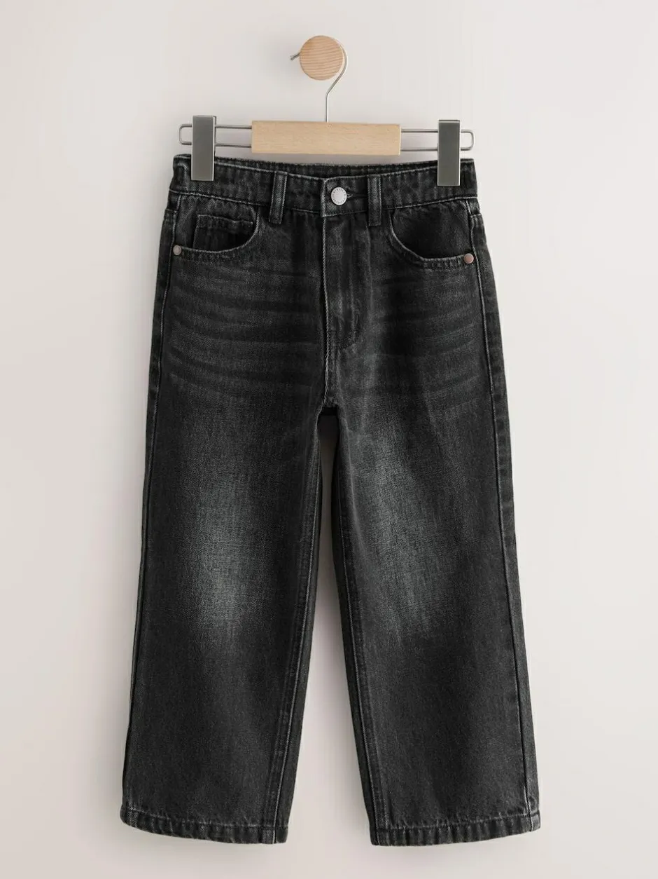 Next Washed Black Wide Fit Authentic Jeans (3-16yrs) Clearance