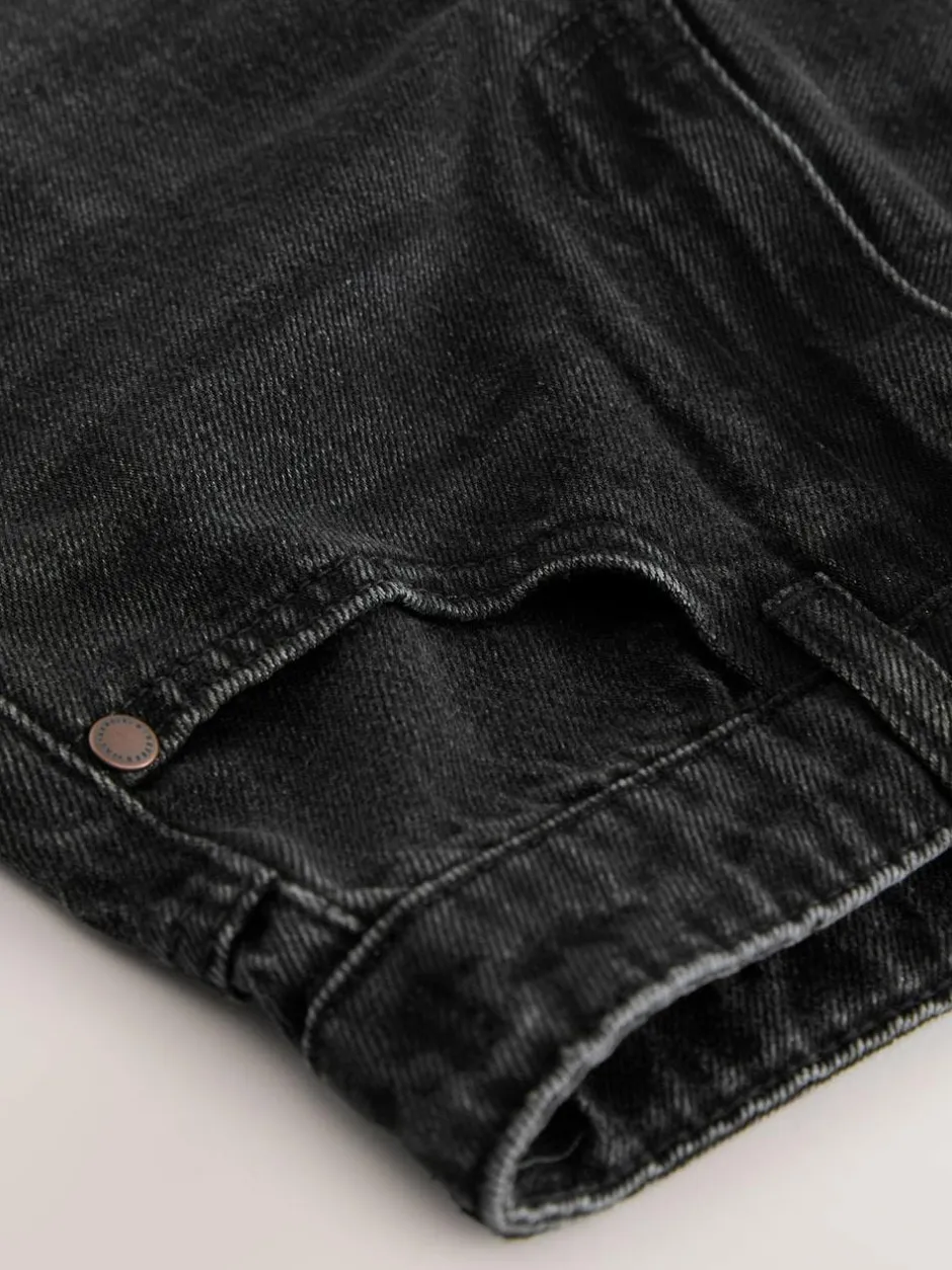 Next Washed Black Wide Fit Authentic Jeans (3-16yrs) Clearance