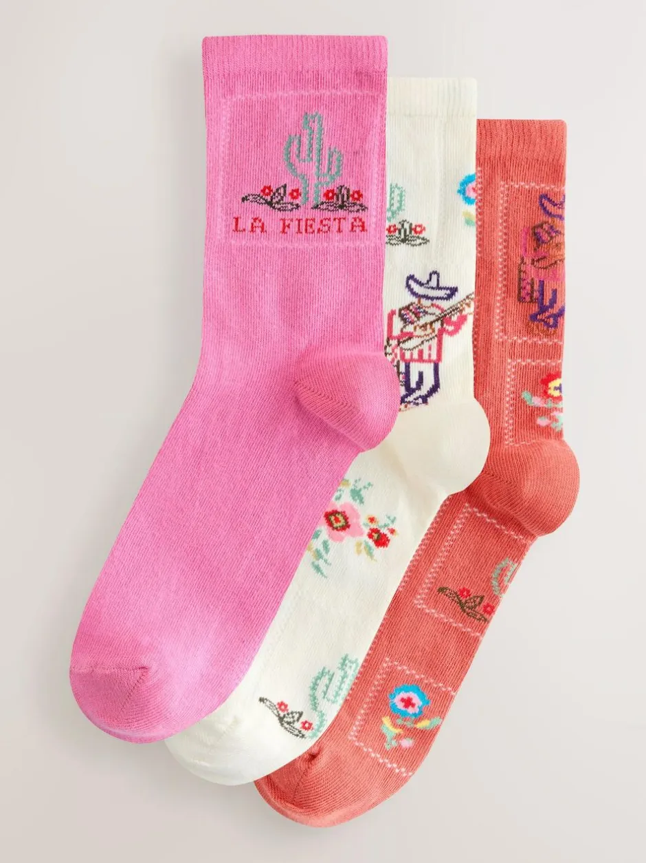 Next Western Neutral Textured Ankle Socks 3 Pack Online