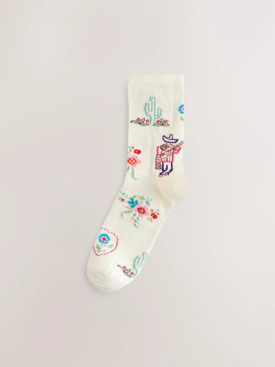Next Western Neutral Textured Ankle Socks 3 Pack Online