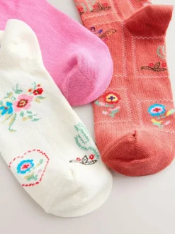 Next Western Neutral Textured Ankle Socks 3 Pack Online