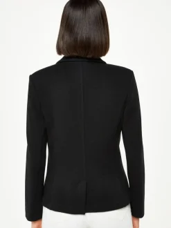 Whistles Black Slim Jersey Jacket Hot