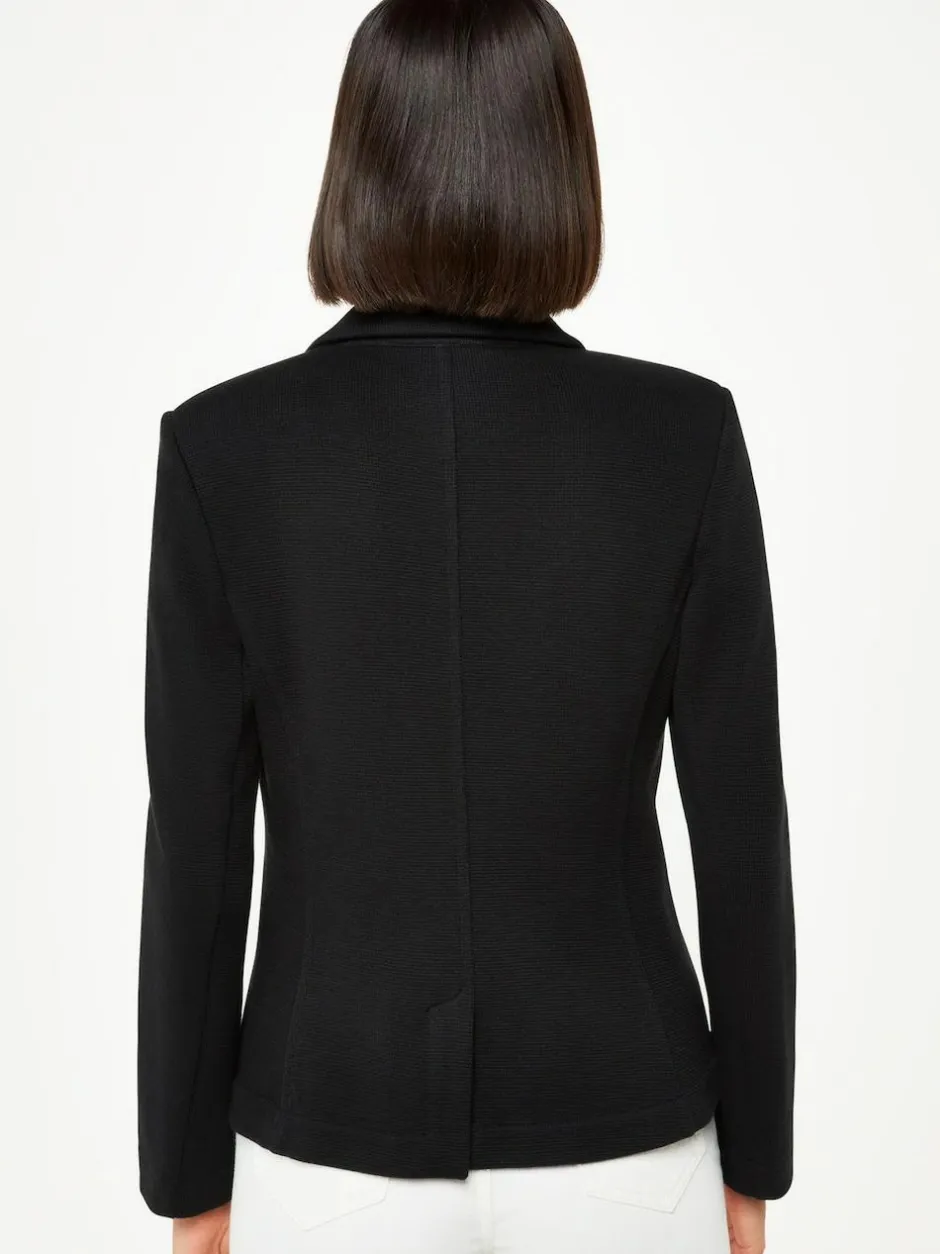 Whistles Black Slim Jersey Jacket Hot