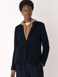 Whistles Blue Slim Jersey Jacket Online