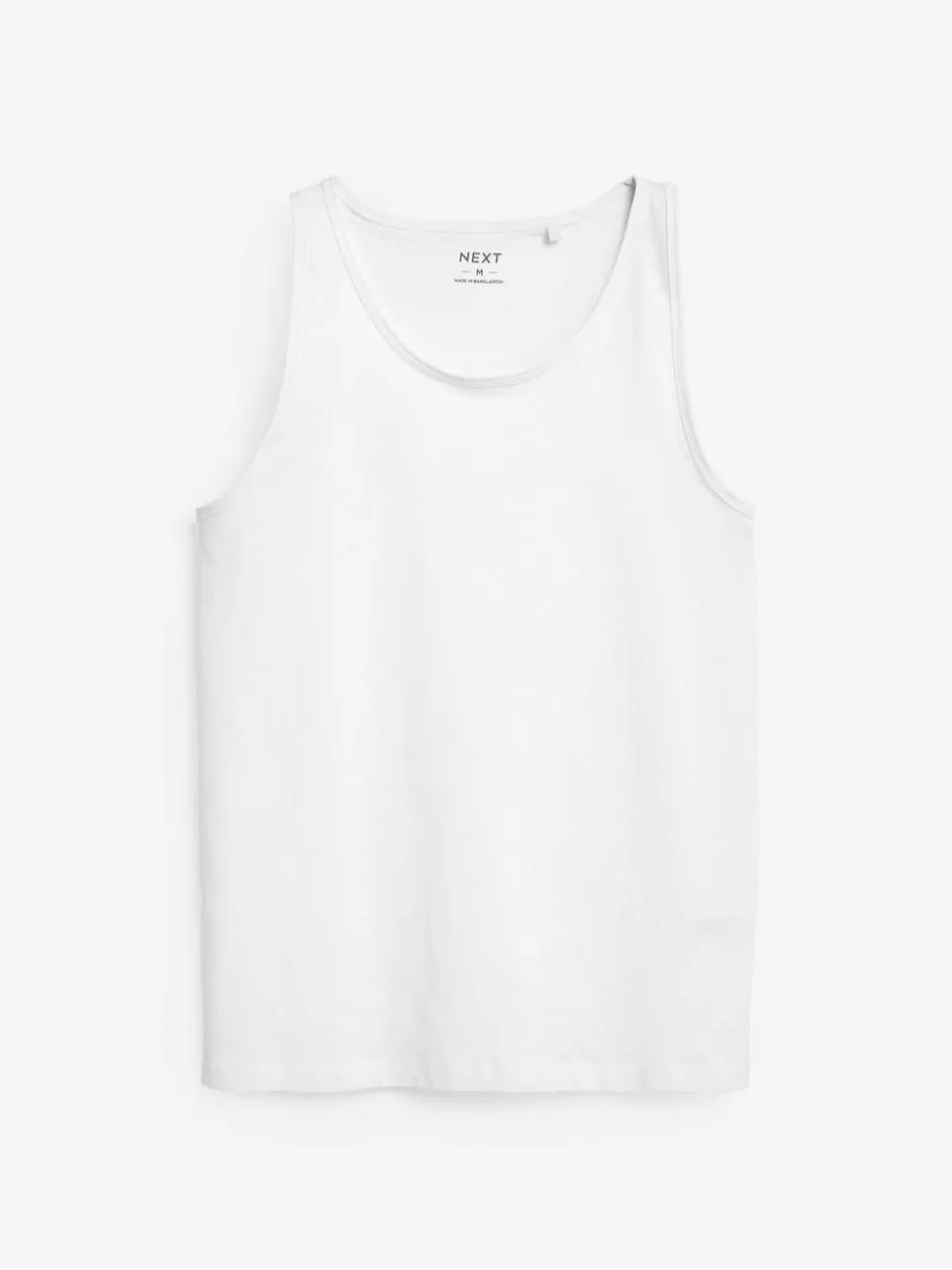 Next White 100% Cotton Layering Vests 10 Pack