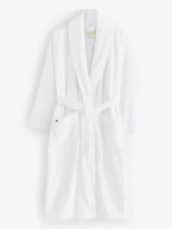 Next 100% Cotton Towelling Dressing Gown White