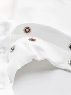Next White 5 Pack 100% Cotton Baby Sleepsuits (0-18mths) Hot