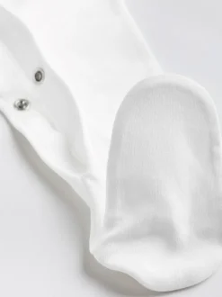 Next White 5 Pack 100% Cotton Baby Sleepsuits (0-18mths) Hot