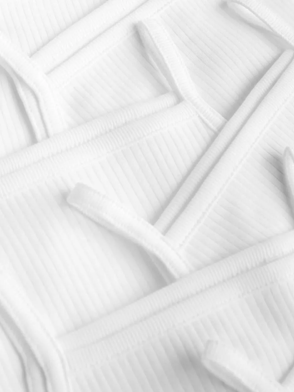 Next White 5 Pack Baby Strappy Bodysuits Hot
