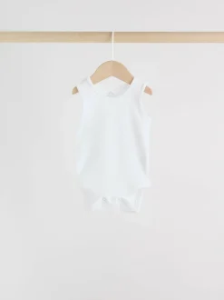 Next White 5 Pack Baby Vest Bodysuits Discount