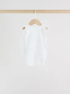 Next White 5 Pack Baby Vest Bodysuits Discount