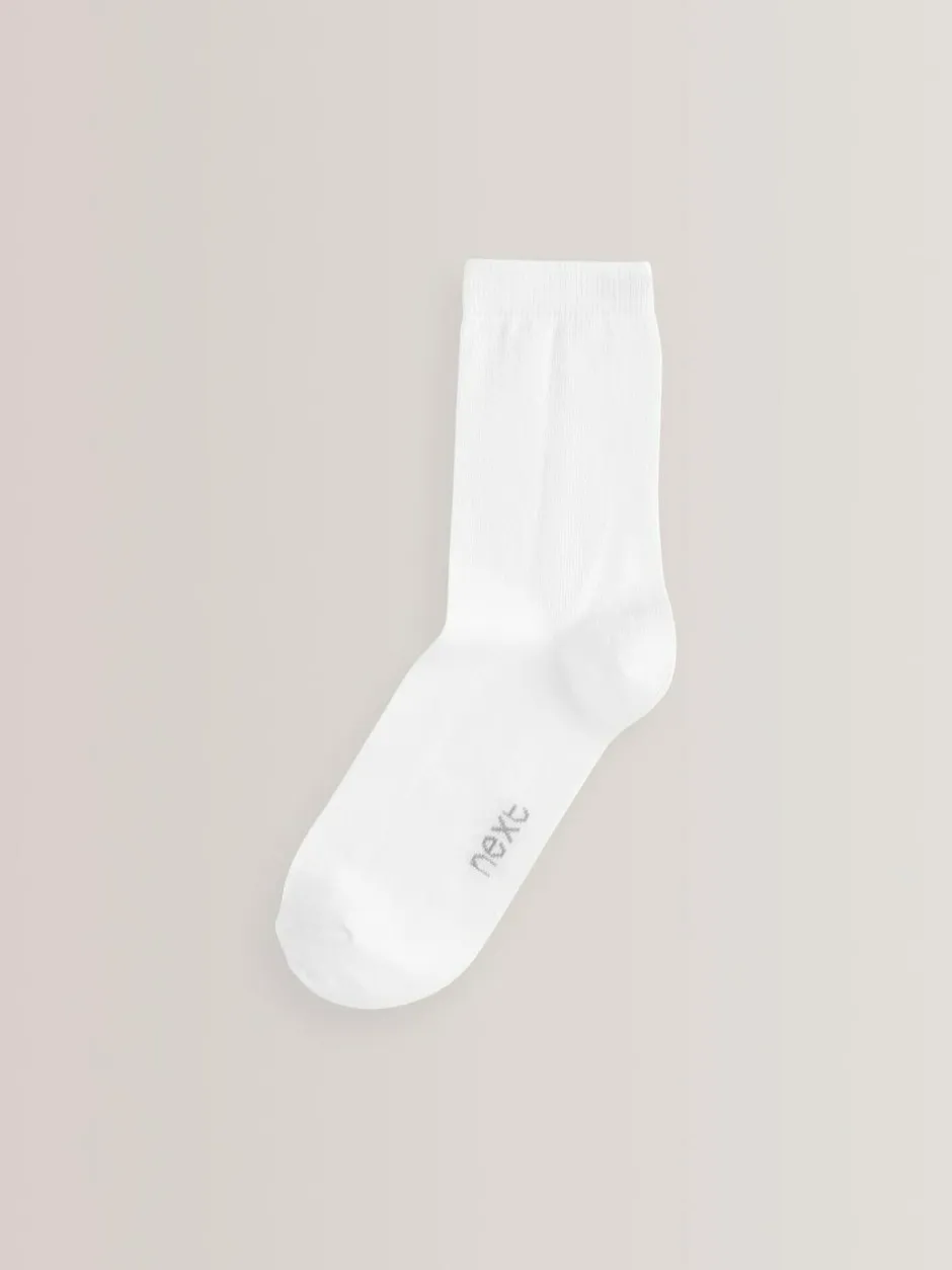 Next 10 Pack Cotton Rich Socks White Outlet
